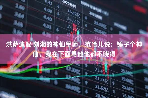 洪萨速配 刘湘的神仙军师，范哈儿说：锤子个神仙，我在下面骂他他都不晓得