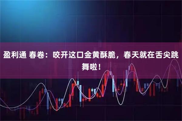 盈利通 春卷：咬开这口金黄酥脆，春天就在舌尖跳舞啦！