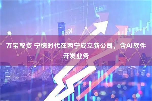 万宝配资 宁德时代在西宁成立新公司，含AI软件开发业务
