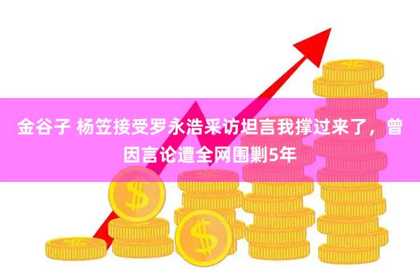 金谷子 杨笠接受罗永浩采访坦言我撑过来了，曾因言论遭全网围剿5年