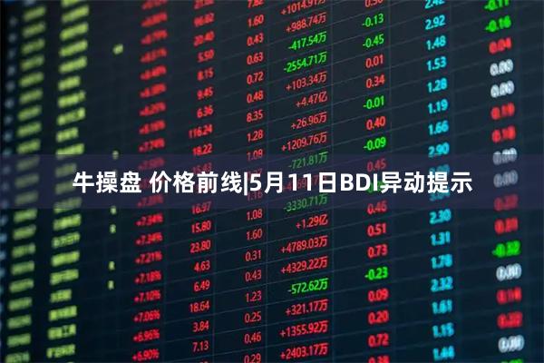 牛操盘 价格前线|5月11日BDI异动提示