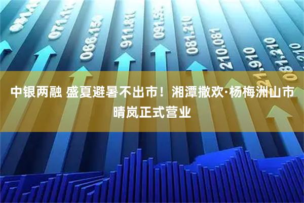 中银两融 盛夏避暑不出市!湘潭撒欢·杨梅洲山市晴岚正式营业